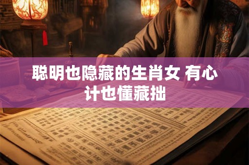 聪明也隐藏的生肖女 有心计也懂藏拙