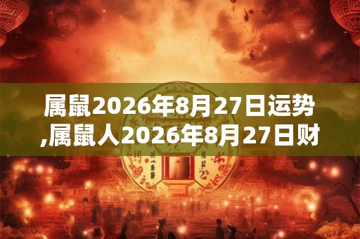 属鼠2026年8月27日运势,属鼠人2026年8月27日财运,生肖鼠2026年8月27日运势