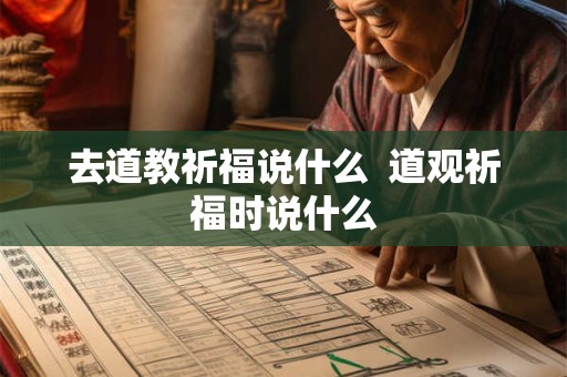 去道教祈福说什么 道观祈福时说什么 去道教祈福说什么 道观祈福时说什么