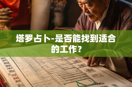 塔罗占卜-是否能找到适合的工作？