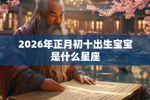 2026年正月初十出生宝宝是什么星座