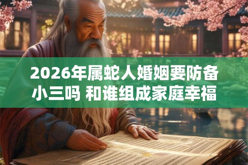 2026年属蛇人婚姻要防备小三吗 和谁组成家庭幸福