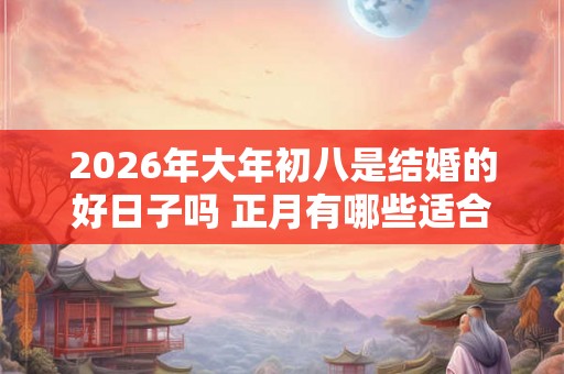2026年大年初八是结婚的好日子吗 正月有哪些适合结婚的日子