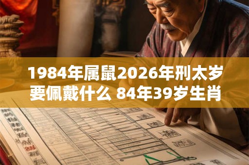 1984年属鼠2026年刑太岁要佩戴什么 84年39岁生肖鼠犯太岁怎么化解