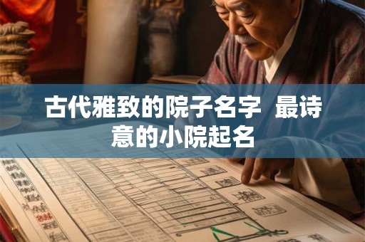 古代雅致的院子名字 最诗意的小院起名 古代雅致的院子名字 最诗意的小院起名