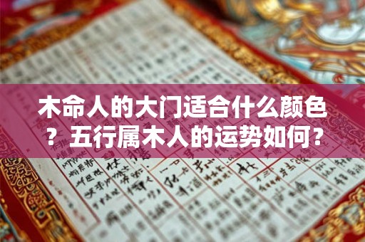 木命人的大门适合什么颜色?五行属木人的运势如何? 木命人的大门适合什么颜色?五行属木人的运势如何?