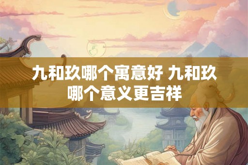 九和玖哪个寓意好 九和玖哪个意义更吉祥