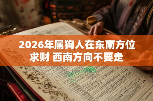 2026年属狗人在东南方位求财 西南方向不要走
