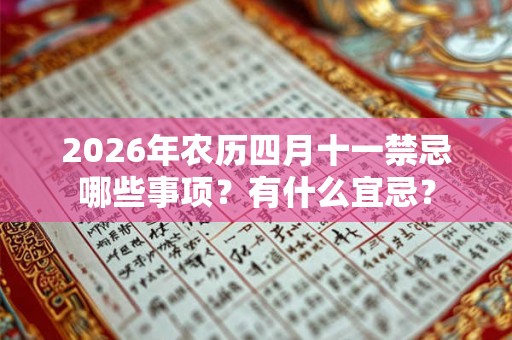2026年农历四月十一禁忌哪些事项？有什么宜忌？