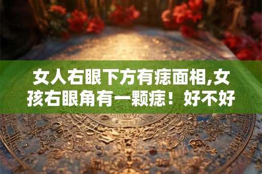 女人右眼下方有痣面相,女孩右眼角有一颗痣!好不好? 女人右眼下方有痣面相,女孩右眼角有一颗痣!好不好?
