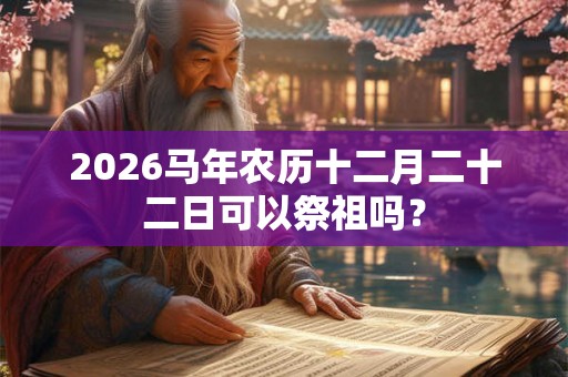 2026马年农历十二月二十二日可以祭祖吗？