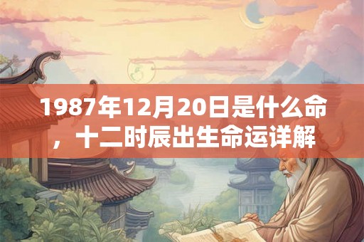 1987年12月20日是什么命，十二时辰出生命运详解