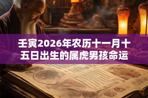 壬寅2026年农历十一月十五日出生的属虎男孩命运