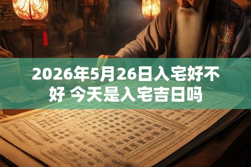 2026年5月26日入宅好不好 今天是入宅吉日吗