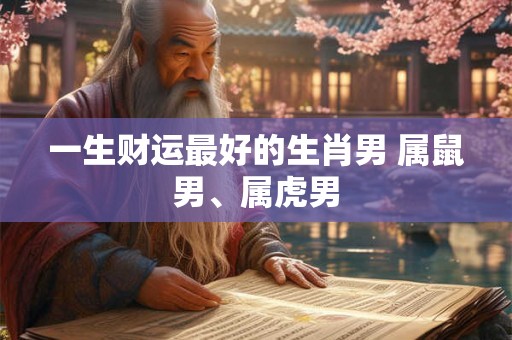 一生财运最好的生肖男 属鼠男、属虎男
