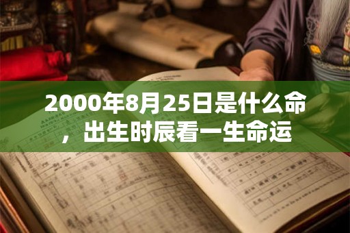2000年8月25日是什么命，出生时辰看一生命运