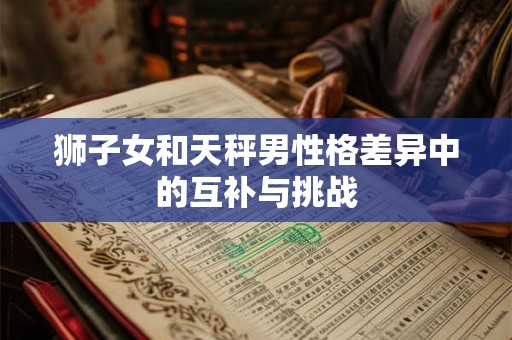 狮子女和天秤男性格差异中的互补与挑战