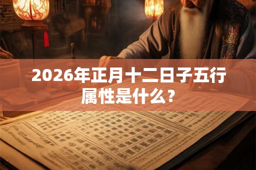 2026年正月十二日子五行属性是什么？