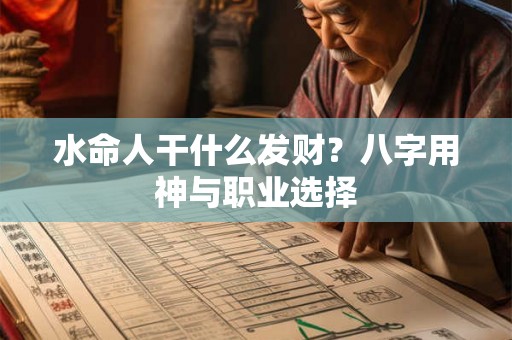 水命人干什么发财？八字用神与职业选择