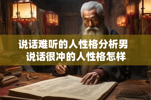 说话难听的人性格分析男  说话很冲的人性格怎样