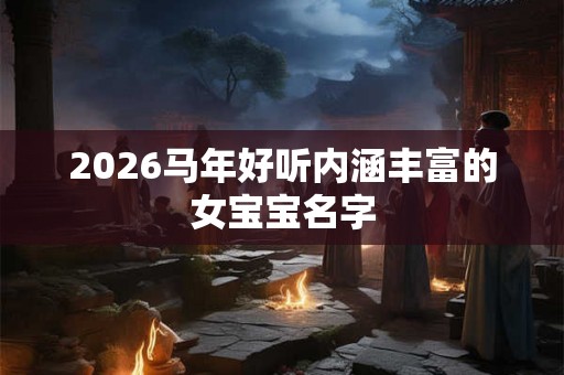 2026马年好听内涵丰富的女宝宝名字