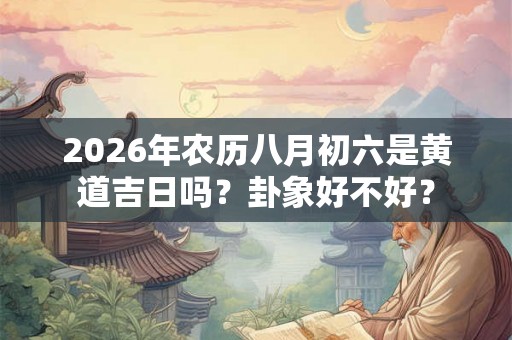 2026年农历八月初六是黄道吉日吗?卦象好不好? 2026年农历八月初六是黄道吉日吗?卦象好不好?