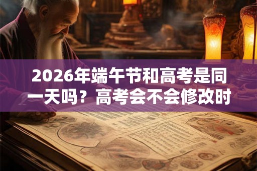 2026年端午节和高考是同一天吗?高考会不会修改时间? 2026年端午节和高考是同一天吗?高考会不会修改时间?
