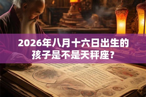 2026年八月十六日出生的孩子是不是天秤座？