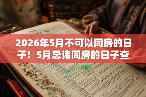 2026年5月不可以同房的日子！5月忌讳同房的日子查询
