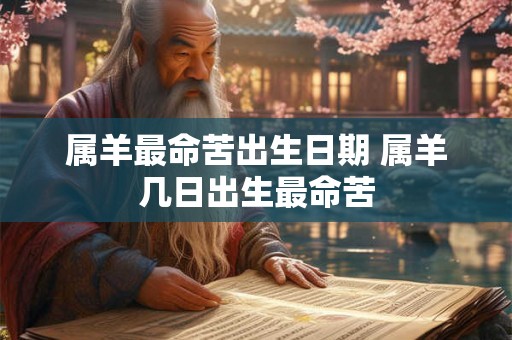 属羊最命苦出生日期 属羊几日出生最命苦