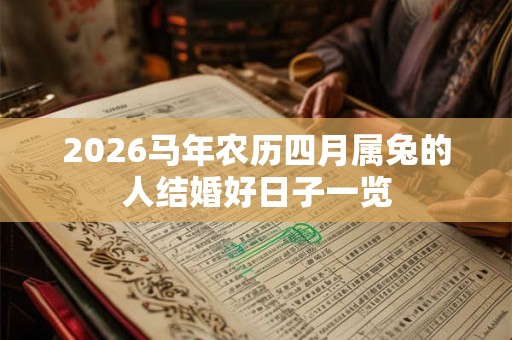 2026马年农历四月属兔的人结婚好日子一览