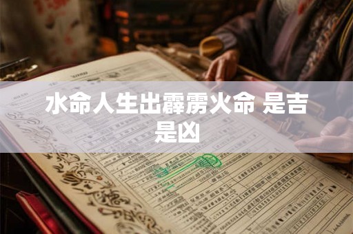 水命人生出霹雳火命 是吉是凶