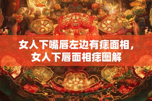 女人下嘴唇左边有痣面相，女人下唇面相痣图解