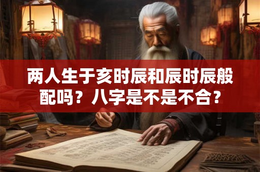 两人生于亥时辰和辰时辰般配吗？八字是不是不合？