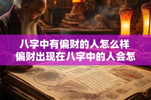八字中有偏财的人怎么样 偏财出现在八字中的人会怎样