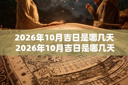 2026年10月吉日是哪几天 2026年10月吉日是哪几天 2026年10月吉日是哪几天 2026年10月吉日是哪几天