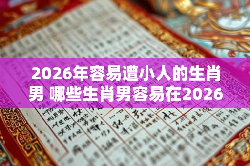 2026年容易遭小人的生肖男 哪些生肖男容易在2026年遭小人陷害