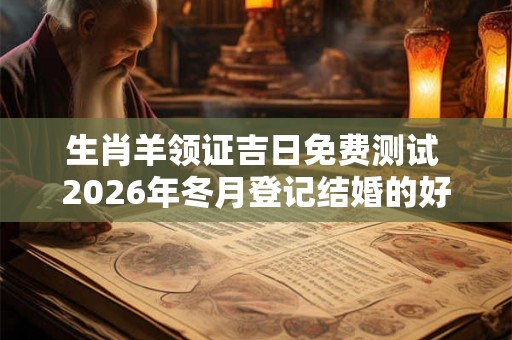 生肖羊领证吉日免费测试 2026年冬月登记结婚的好日子