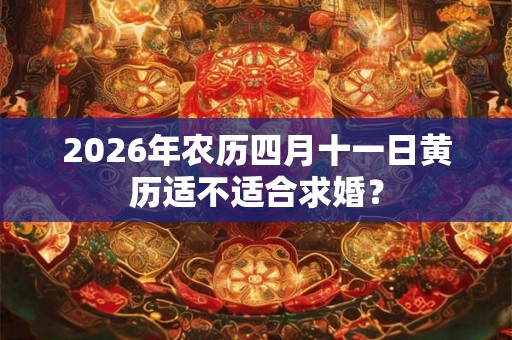 2026年农历四月十一日黄历适不适合求婚? 2026年农历四月十一日黄历适不适合求婚?