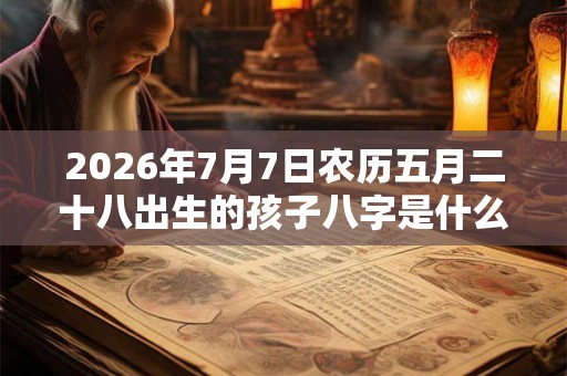 2026年7月7日农历五月二十八出生的孩子八字是什么