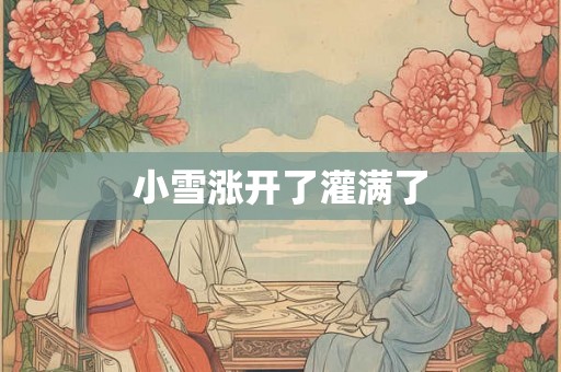 小雪涨开了灌满了