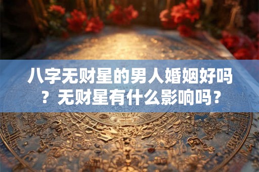 八字无财星的男人婚姻好吗？无财星有什么影响吗？