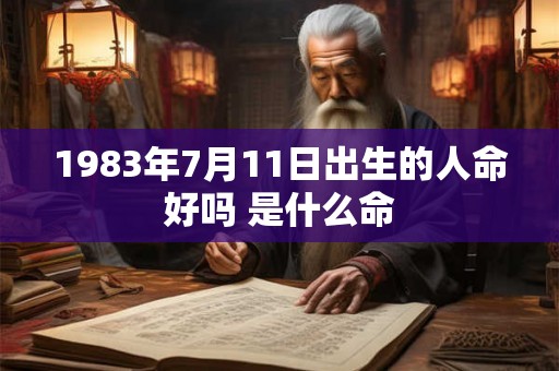 1983年7月11日出生的人命好吗 是什么命
