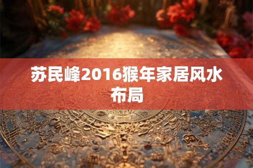 苏民峰2016猴年家居风水布局