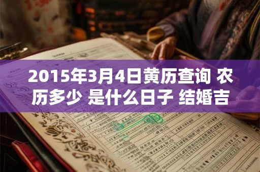 2015年3月4日黄历查询 农历多少 是什么日子 结婚吉时