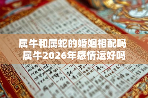 属牛和属蛇的婚姻相配吗 属牛2026年感情运好吗