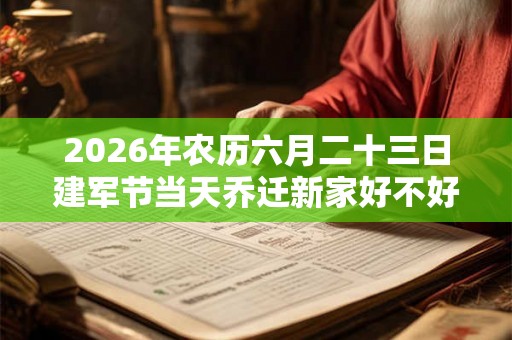 2026年农历六月二十三日建军节当天乔迁新家好不好？