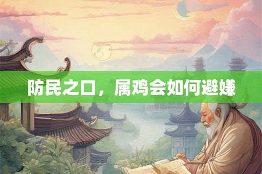 防民之口，属鸡会如何避嫌