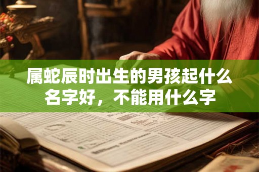 属蛇辰时出生的男孩起什么名字好,不能用什么字 属蛇辰时出生的男孩起什么名字好,不能用什么字