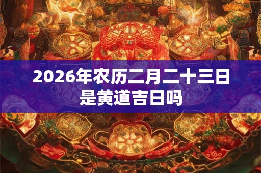 2026年农历二月二十三日是黄道吉日吗